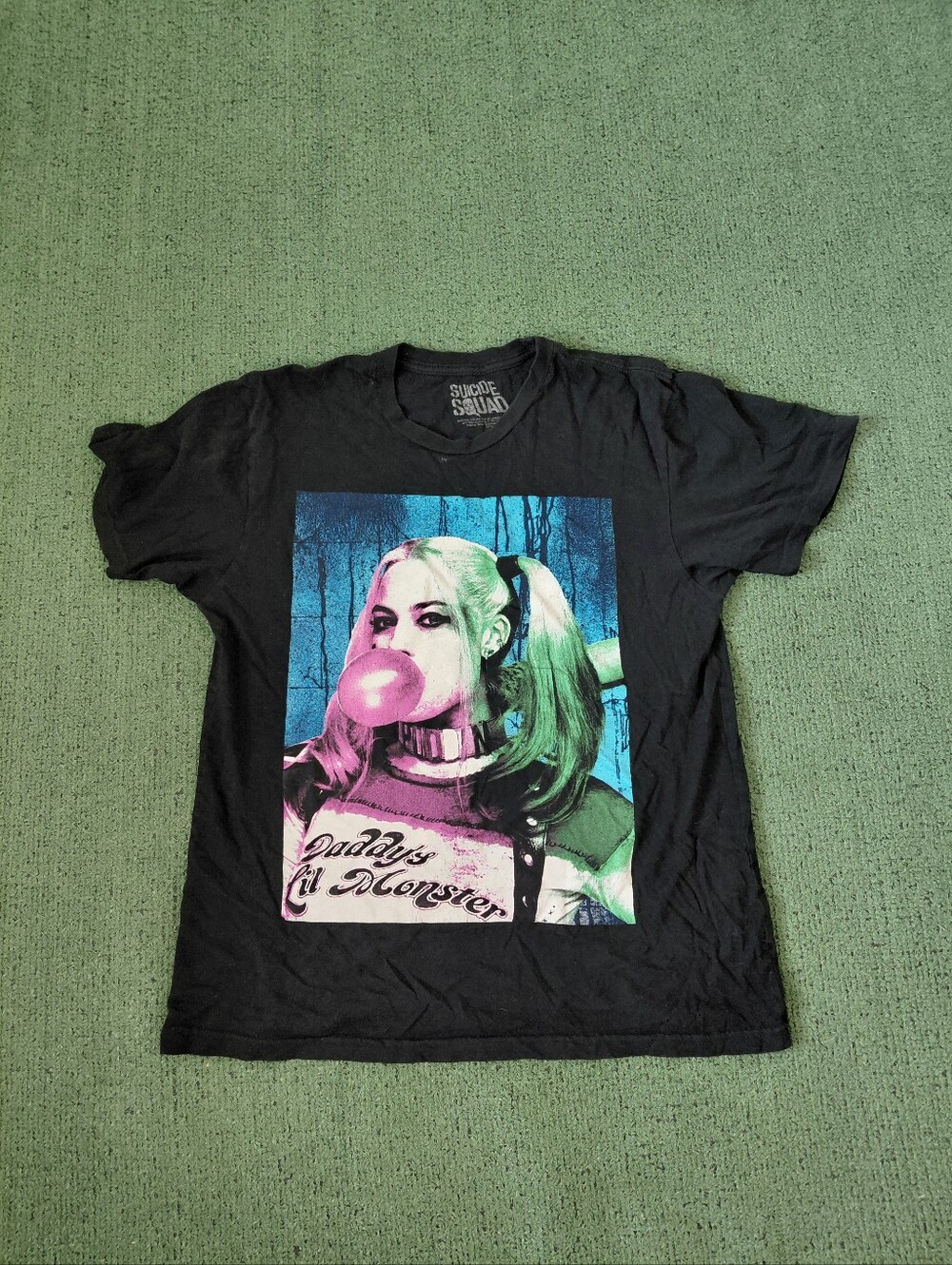 Suicide Squad Harley Quinn Movie DC Comics Black T Shirt Sz Medium